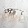 360 Lighting Richter Modern Wall Light Polished Nickel Hardwire 22" 3-Light Fixture Clear Glass Shade for Bedroom Bathroom Vanity Reading Living Room - 2 of 4