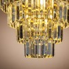 ALOADECOR 4-Light 16" Glam Tierd Brass Flush Mount With Crystal Accents - 4 of 4