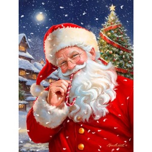 Sunsout Candy Cane Santa 500 pc Christmas Jigsaw Puzzle 60622 - 1 of 4