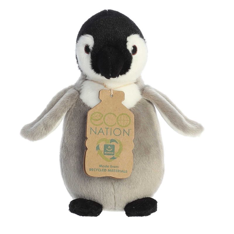 Aurora Small Eco Softies Baby Emperor Penguin Eco Nation Eco-Friendly Stuffed Animal Grey 8", 1 of 6