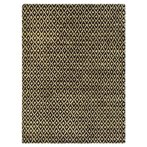 Black/Gold Geometric Tufted Accent Rug 2