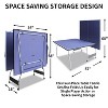 VYNXARIA 8ft Mid-Size Table Tennis Table Foldable & Portable Ping Pong Table Set for Indoor Games with Net, 2 Table Tennis Paddles and 3 Balls - 4 of 4