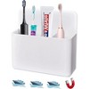 Akoasm Magnetic Bathroom Travel Toothbrush Holder-White - 4 of 4