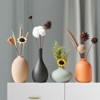 NotArt Nordic Macaron Ceramic Vases - Frosted Texture, Waterproof, Pastel Colors for Home Office - 2 of 4