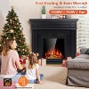 ZAFRO Corner Electric Fireplace with Mantel, TV Stand Electric Fireplace Heater for Living Room, Bedroom, Black - 2 of 4