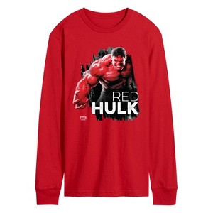 Men's - Marvel - Red Hulk Long Sleeve Graphic T-Shirt - 1 of 2