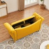 DOMETOUR 71 Inch Velvet Sofa with Storage for Living Room Bedroom, U Shape Backrest Couch with 2 Pillows - 3 of 4