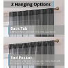 HLC.ME Lauren Semi Sheer Light Filtering Transparent Pocket Top & Back Tab Lightweight Window Curtain Panels, Set of 2 - 4 of 4