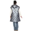 White Mark Plus Size Metallic Diamond Puffer Vest - 3 of 4