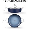 KOCH SYSTEME CS 12 Inch Saute Pan with Lid,Ceramic Nonstick Saute Pan with Lid, Induction Compatible,Gradient Blue - 2 of 4