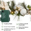 9 ft Prelit Christmas Garland with LED Lights and Ball Ornaments Bow and Candy Cane, Xmas Garland for Fireplace Banister - 4 of 4
