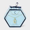 14K Gold Dipped Cubic Zirconia Duo C Initial Multi-Strand Necklace - A New Day™ Gold - 3 of 4
