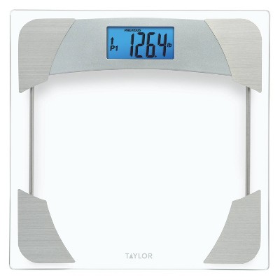 taylor electronic glass talking bathroom scale