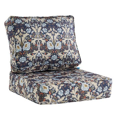 ARTPLAN Deep Seat Outdoor Cushion,Set 24"x24"x6" ,18x24" Bench Outdoor Chair Cushions, Polyester Fill Back for Patio Furniture ,Square