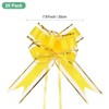 Unique Bargains Plastic Gold Edge Satin Gift Wrap Bows Pull Bows 20 Pcs - 3 of 4