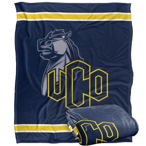 University Of Central Oklahoma Primary Logo Stripes Silky 50x60 Blanket, 1 Sided 50x60 - 1 of 4