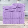 BAGOKIE 100% Turkish Cotton Corduroy Ribbed Bath Towels 6-Piece Set - 4 of 4