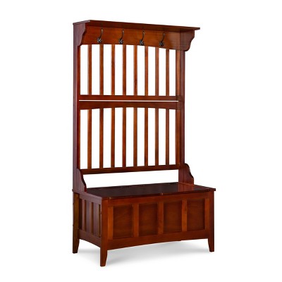 Misson Hall Tree with Storage Bench Walnut - Linon