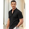 COOFANDY Men's Short Sleeve Casual Button Down Shark Shirts Wrinkle Free Untucked Shirt Summer Stretch Dress Shirts - 3 of 4