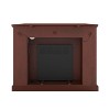 Redden Corner-Convertible Electric Fireplace with Touch Screen - FR9392 - Brown - SEI - 4 of 4