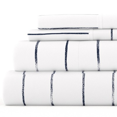 Stripes & Dots Patterns 4PC Sheet Set - Extra Soft, Easy Care - Becky Cameron