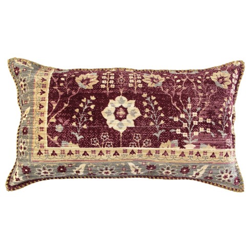14x26 Antique Rug Patterened Throw Pillow Cover Red - Rizzy Home