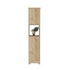 TIRAMISUBEST Linen Cabinet Albany, Four Interior Shelves, Light Oak Finish - 4 of 4