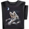 Collections Etc Howling Pair of Wolves Short Sleeve Graphic Tee - 2 of 4