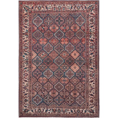 Rawlins Transitional Oriental Brown/Red/Ivory Area Rug