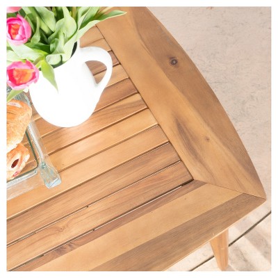 Natural Acacia Wood Outdoor Rectangle Dining Table