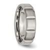 Black Bow Jewelry 6mm Titanium Grooved & Beveled Edge Standard Fit Band - 4 of 4