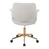 TiramisuBest Vintage Mid - Century Modern Gold & Cream Office Chair: Retro, Adjustable, Indoor - 4 of 4