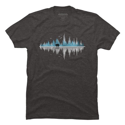 Men's Design By Humans The Sounds Of Nature - Music Sound Wave By NomAdartStudio T-Shirt
