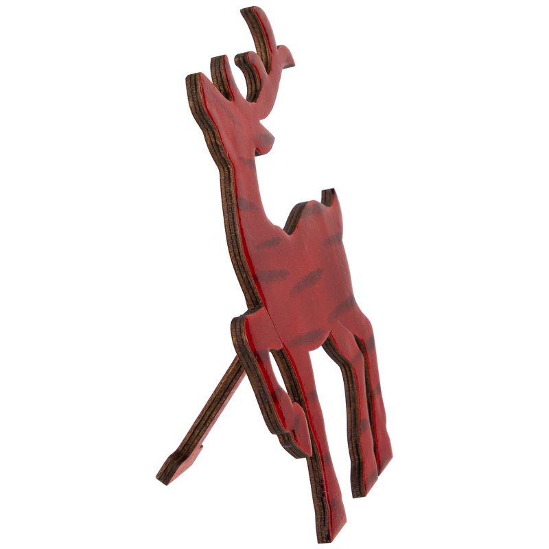 Northlight 8" Glossy Red Standing Reindeer Christmas Decoration, 5 of 8