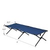 Costway Folding Camping Cot & Bed Heavy-Duty for Adults Kids w/ Carrying Bag 300LBS Blue - 3 of 4