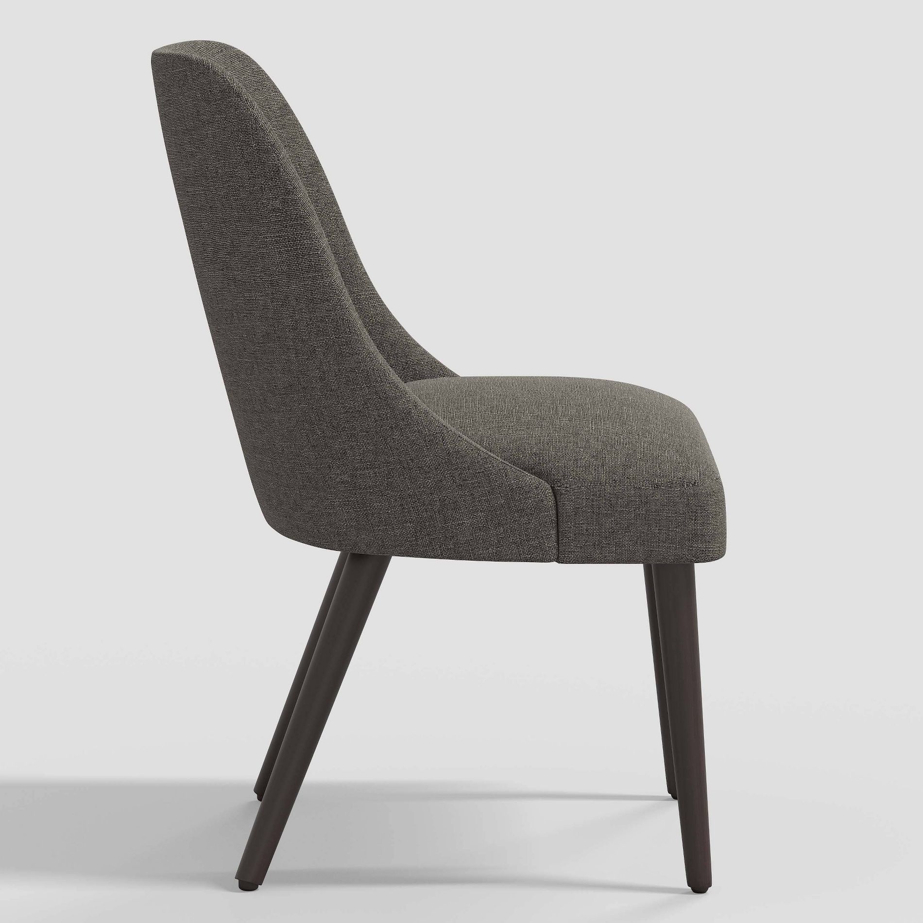 Geller Modern Dining Chair in Textured Linen Charcoal - Threshold™