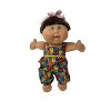 Doll Clothes Superstore Cat Print Romper Fits New Born Preemie Cabbage Patch Kid Dolls - 3 of 4