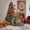 Orieon 6-Pack 24" Green Christmas Wreath Storage Bags – Waterproof Organizer with Reinforced Handles & Zippers for Holiday Decor. - 3 of 4