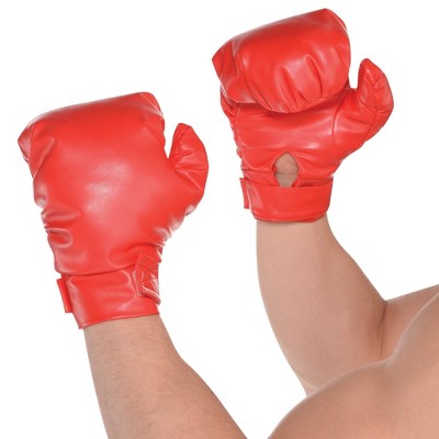 Adult Boxing Gloves Halloween Costume Handwear Red