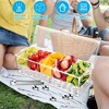 NewHome"5-Compartment Condiment Server with Lid, Ice Bowl, and Serving Utensils for Bar & Party"Transparent - 3 of 4