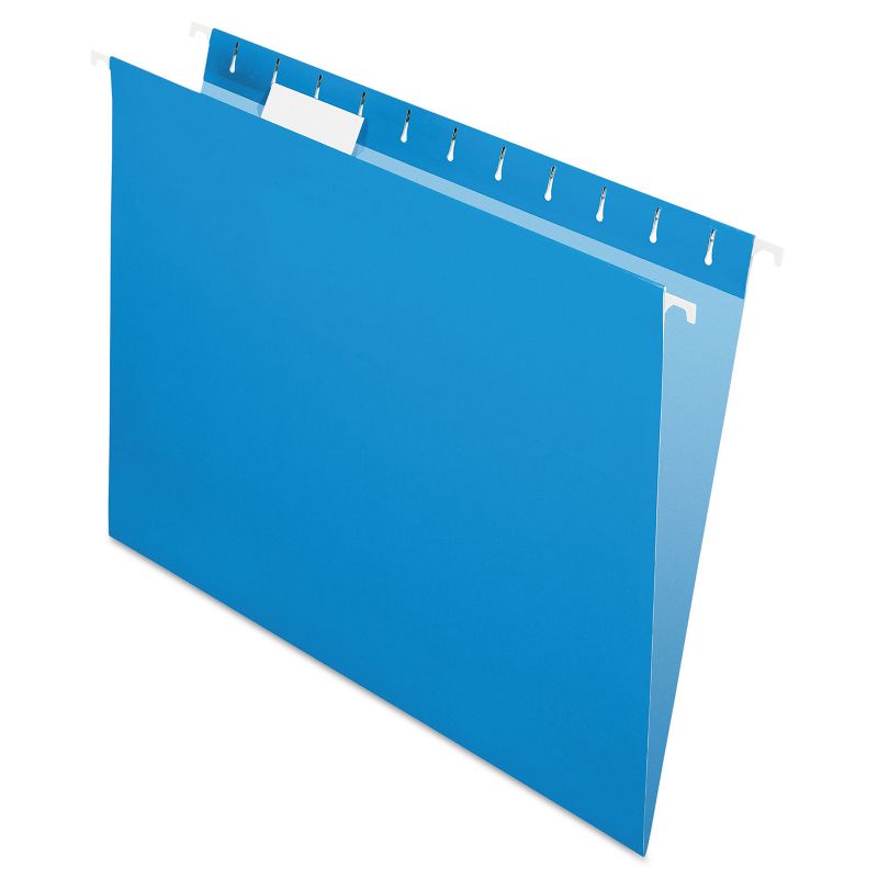 Pendaflex Essentials Colored Hanging Folders 1/5 Tab Letter Blue 25/Box 81603, 1 of 6