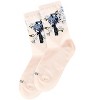 Memoi Women's Blue Bird Limited Edition Cotton Blend Crew Sock Blush Pink 9-11 - 3 of 4