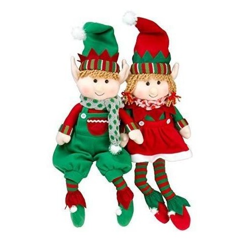 Scs Direct Elf Plush Christmas Stuffed Dolls - 18