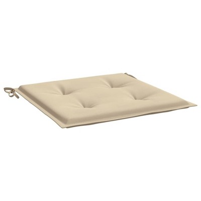 vidaXL Outdoor Garden Chair Cushions - Set of 6, Beige, 19.7"x19.7"x1.2", Comfortable Patio Seat Cushions