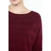 J CASHMERE Women's 100% Pure Cashmere Horizontal Rib Boatneck Raglan Sweater - 4 of 4