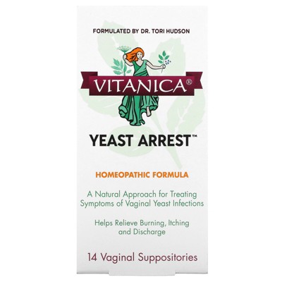 Vitanica Yeast Arrest, 14 Vaginal Suppositories