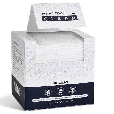 FAAYFIAN Disposable Face Towels, cleansing for all skin types Daily Use (Cleansing, Nursing, Traveling). 50 counts
