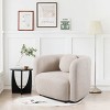 Boucle Upholstered Cloud Chair, Japandi Style Accent Armchair, Minimalist Single Sofa, 1 Seater Couch for Living Room-The Pop Home - 2 of 4