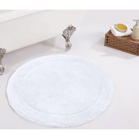 Home Weavers Classy Bathmat Collection 100 % Absorbent Soft Cotton 3 Piece Bath Rug Set with Contour, White