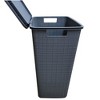 YBM Home Plastic Rattan Laundry Hamper Basket with Hinged Lid, Pack of 6 - 2 of 2